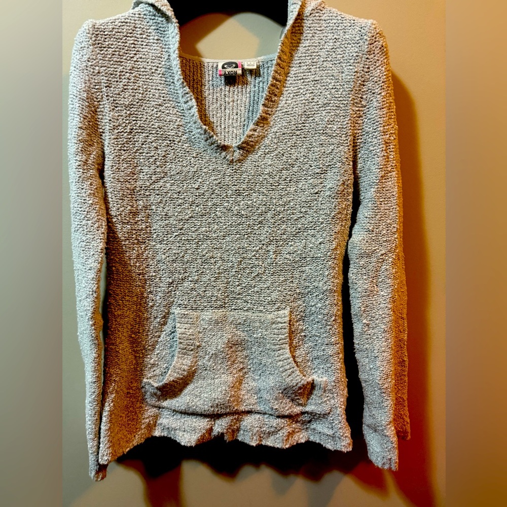 Roxy sweater with hood , size medium